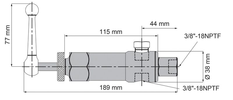 BVA tryckregleringsventil 3/8"-18NPTF 700 bar