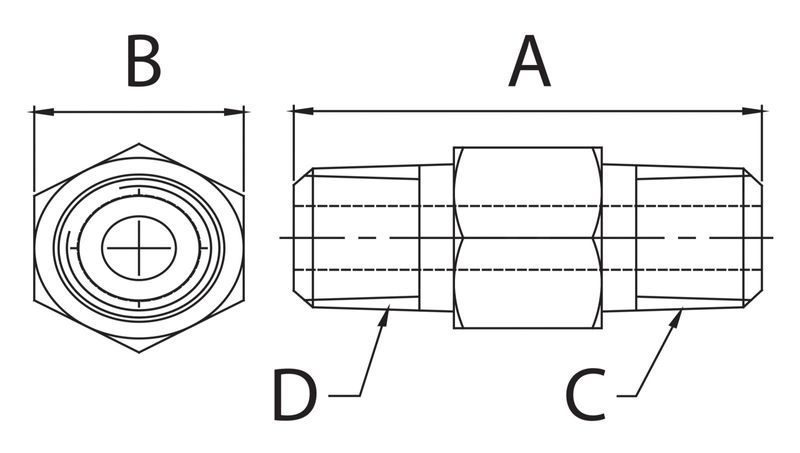 BVA adapter 1/4"NPT UTV-3/8"NPT ut