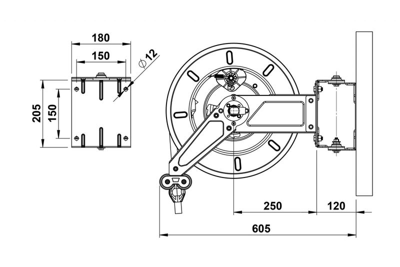 Faicom slangvinda tom RF 400B 3/8" 15 öppen utan slang 9150