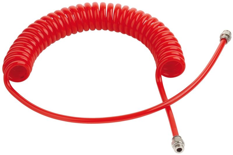 JWL spiralslang arbetslängd 2Mx5 mm flex boy 5x8 mm. 1/4" utv gänga