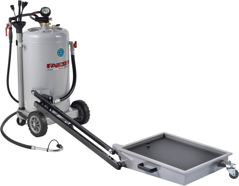 Faicom spilloljeuppsamlare fällbar 65 liter, 5 st sugsonder