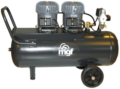 MGF kompressor sil-eol 50/100 50 l 8 bar ljuddämpad 70 l/min