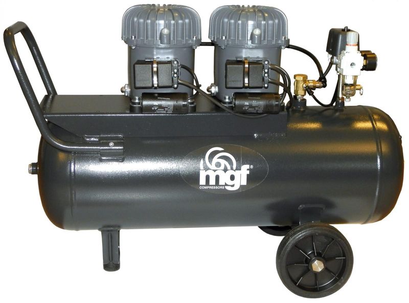 MGF kompressor sil-eol 50/100 50 l 8 bar ljuddämpad 70 l/min