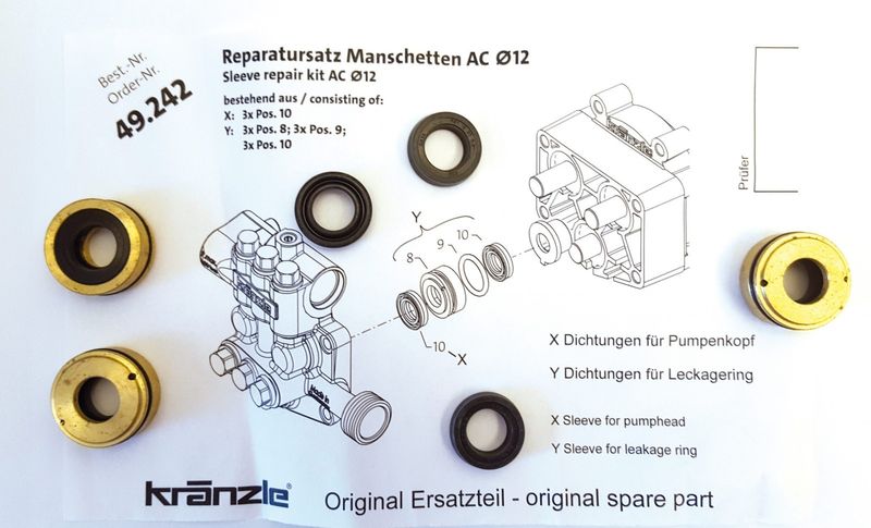 Kränzle manschettsats K1050