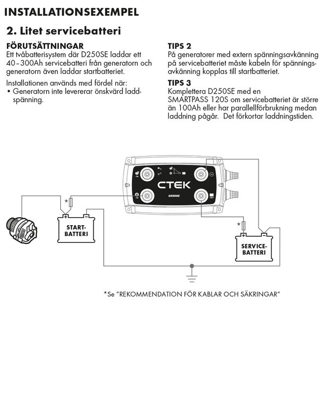 CTEK batteriladdare CTEK D250SE 12V
