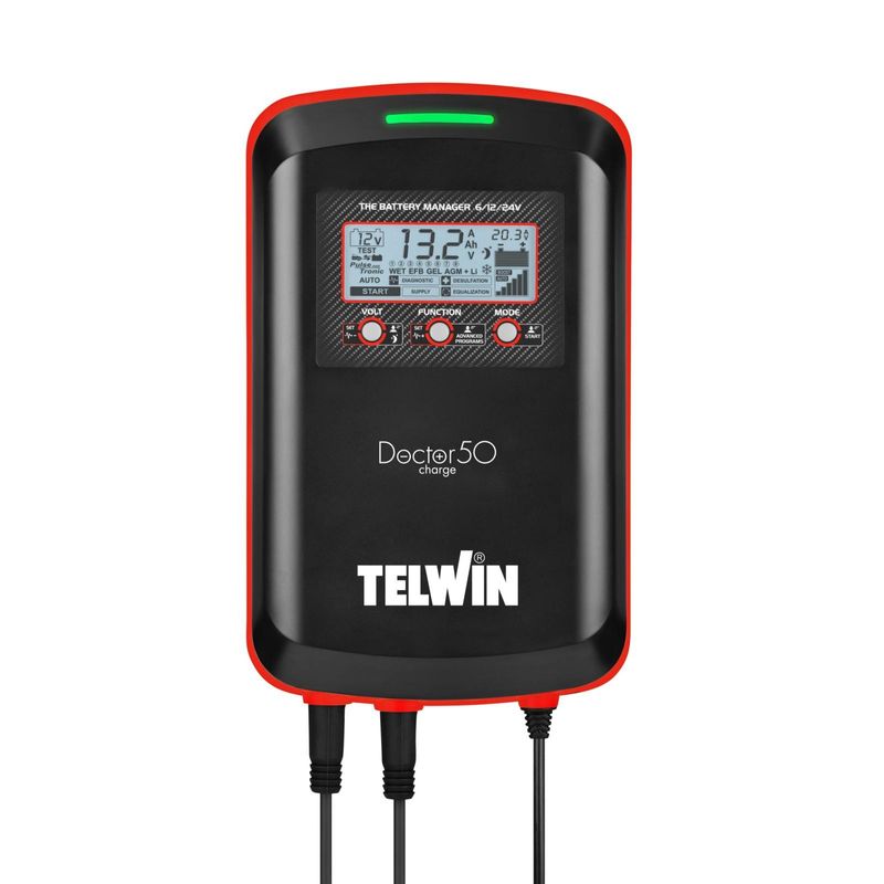 Telwin batteriladdare doctor CHARGE50 6/12/24V helautomat
