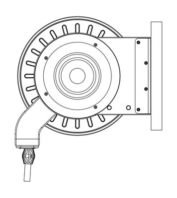 Faicom slangvinda 400 bar 3/8" 30 m öppen HT med slang