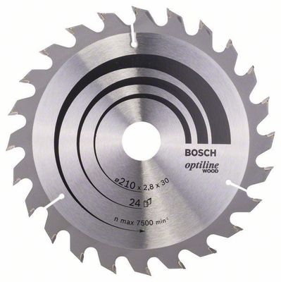 Bosch Cirkelsågklinga Optiline Wood 210x30mm T24