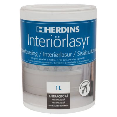 Herdins Interiörlasyr Aqua 313 Antracitgrå 1L