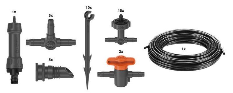 Gardena 13401-20 Micro-Drip Startset Balkong (15 plantor)