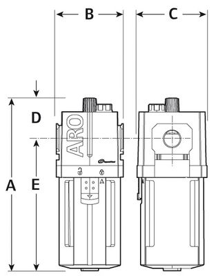 Ingersoll Rand dimsmörjare 1/4" typ L 1630 min/liter