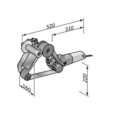 Flex Rörbandslip TrinoFlex BRE14-3 125 Set 1400W