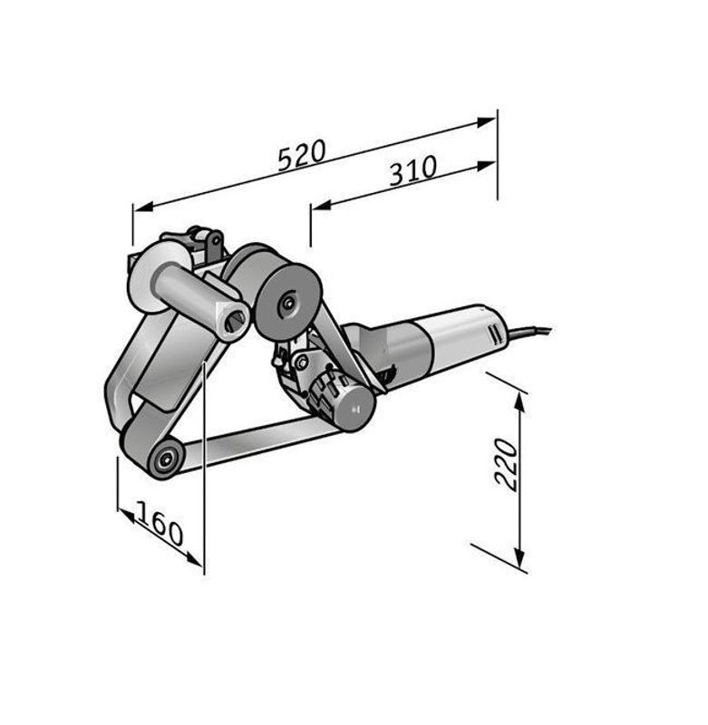 Flex Rörbandslip TrinoFlex BRE14-3 125 Set 1400W