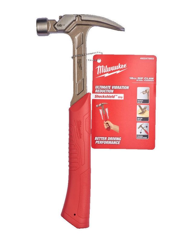Milwaukee Snickarhammare Stål Rak 16oz /  450gr