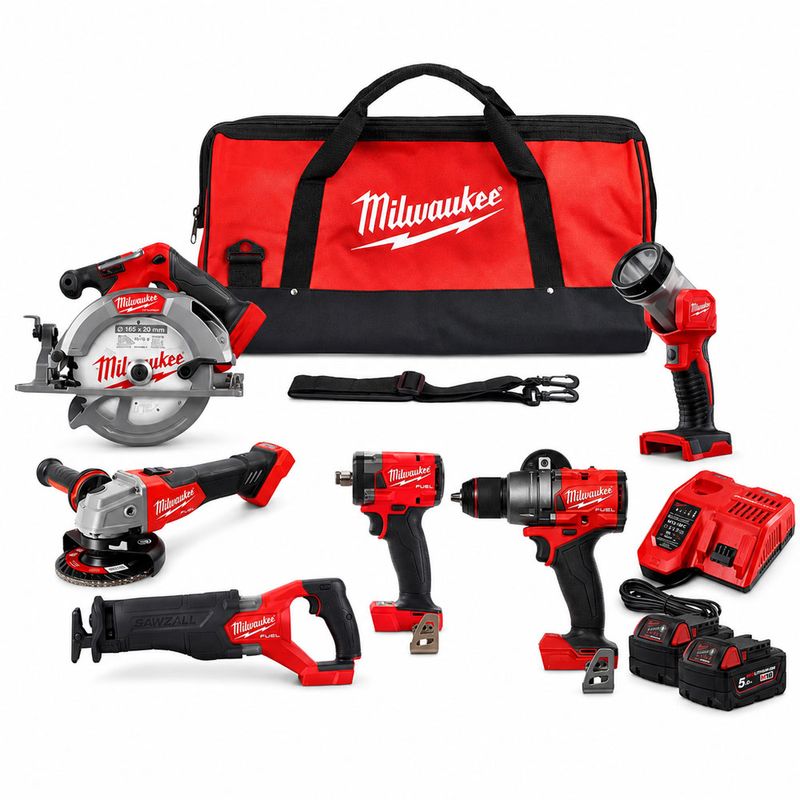 Milwaukee Powerpack M18 FPP6H3-502B Combokit 18V (2x5,0ah)