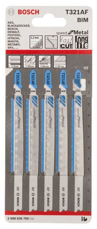 Bosch T 321 AF Speed for Metal Sticksågblad 5-P