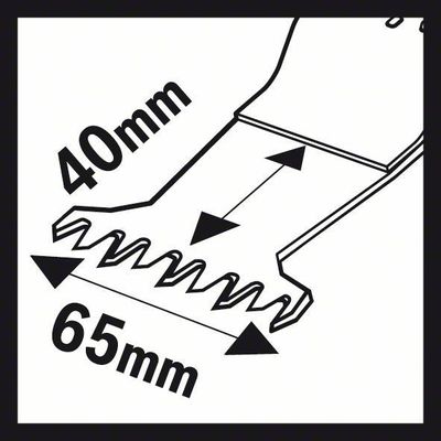 Bosch AIZ 65 BSPB Sågblad STARLOCK 65x40mm BIM (1-P)