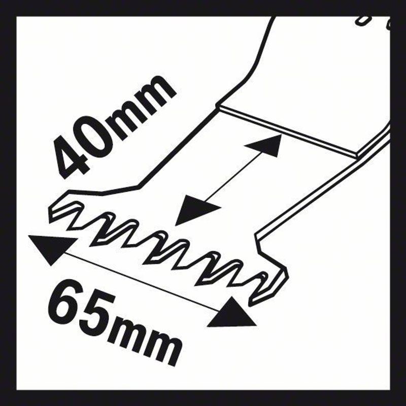 Bosch AIZ 65 BSPB Sågblad STARLOCK 65x40mm BIM (1-P)