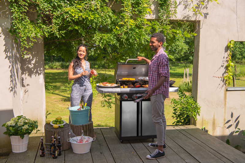 Landmann Rexon 4.1 gasolgrill rostfri med kokplatta 3 kW Modulus