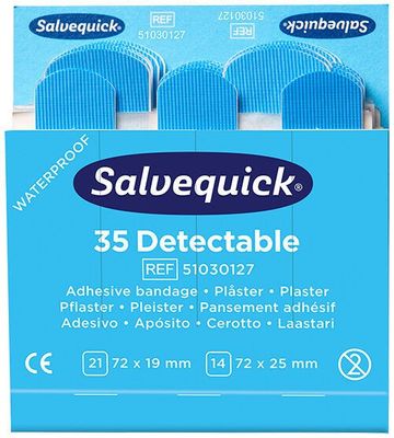 Cederroth Plåster Detekterbar Salvequick Blå 210ST
