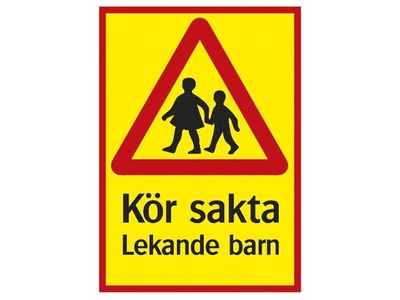 Skylt 35-4313 297X420X1,5 MM Parkeringsskylt Kör sakta