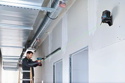 Bosch GCL 2-15 G +RM1+BM3 Kors-/Linjelaser Grön (Inkl väska)