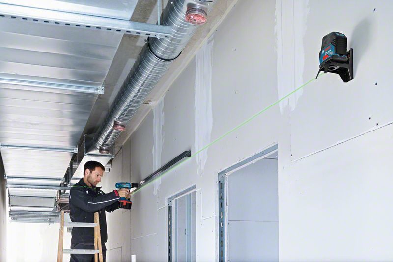 Bosch GCL 2-15 G +RM1+BM3 Kors-/Linjelaser Grön (Inkl väska)