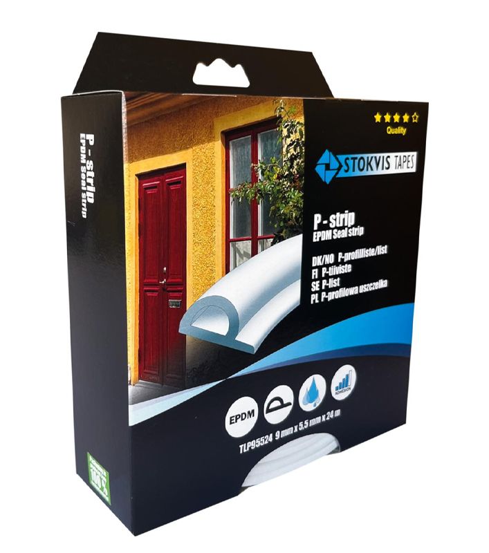 Stokvis P-list EPDM Vit 9mm x 5,5mm x 24m