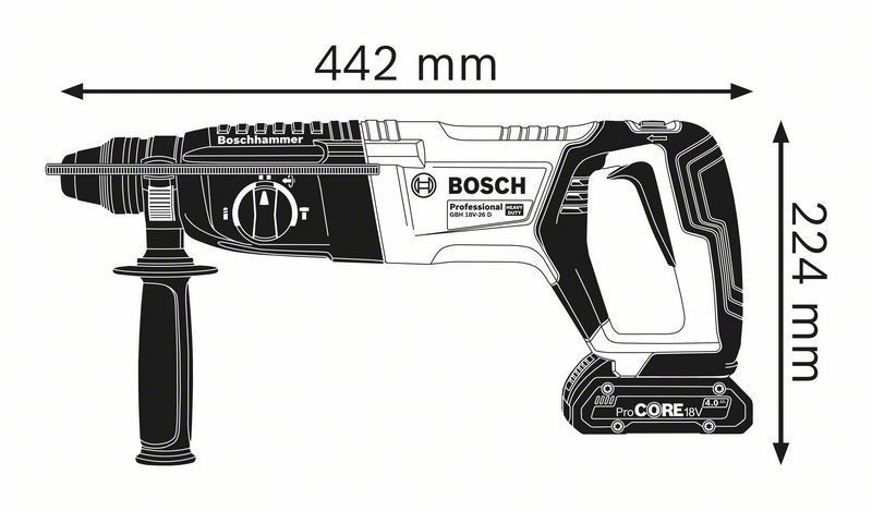 Bosch 18V-26D Borrhammare SDS+ 18V (Utan batterier)