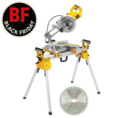 DeWalt DWS777+DE7033 Kap-/Gersågspaket 216mm