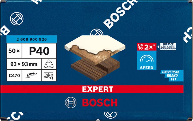 Bosch Expert C470 slippapper för deltaslipar 93mm för trä & färg