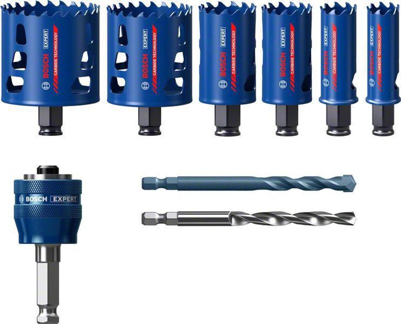 Bosch Expert Tough Material hålsågssats, 22/25/35/51/60/68 mm, 9 st.