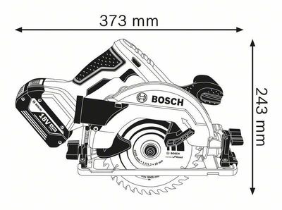 Bosch GKS 18V-57G Cirkelsåg 18V 165mm C&G (utan batterier)