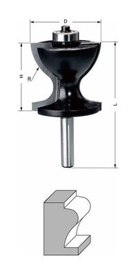Delver Profilfräs Trappnos 42x41xR28x88 S=8