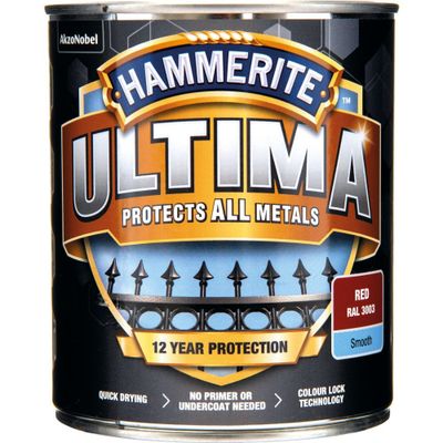 Hammerite Slätlack Ultima Röd 750ML