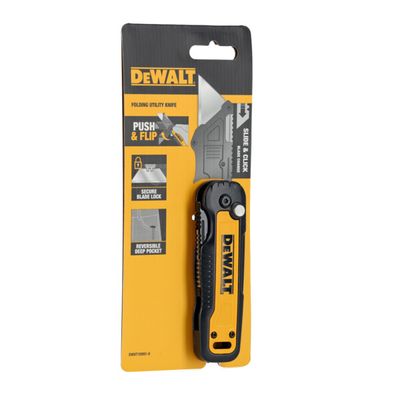 DeWalt DWHT10991-0 Push & Flip hopfällbar universalkniv med fast blad