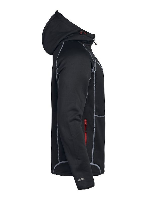 Jobman Hoodie Funktion Svart/Röd