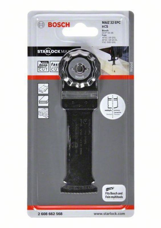 Bosch MAIZ 32 EPC Sågblad 32x80mm STARLOCK-MAX HCS (1-P)