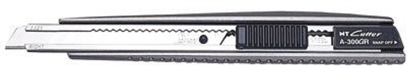 NT Cutter A-300GRP Brytbladskniv Metall 9 mm Auto-Lock