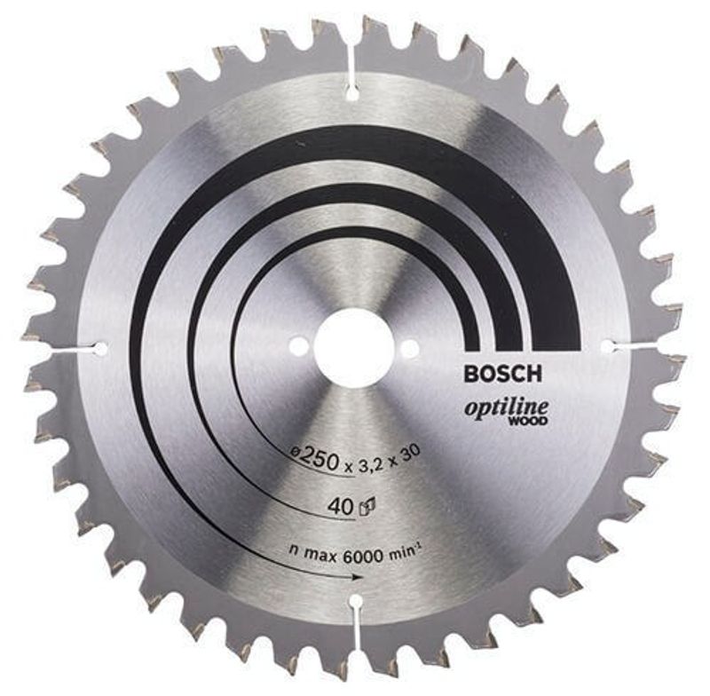 Bosch Sågklinga 250mm 40T OPTILINE