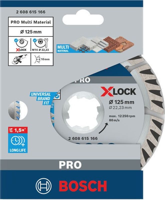 Bosch X-LOCK Diamantkapskiva Unviersal STD 125mm