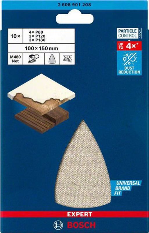 Bosch Expert M480 slipnätsats 100 x 150 mm, 10 st