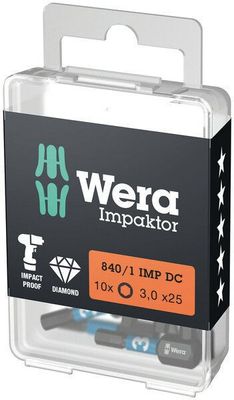 Wera 840/1 IMP DC Hex-Plus DIY Impaktor-bits 10st