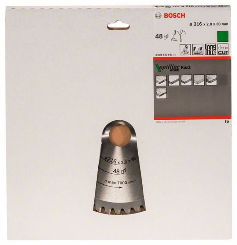 Bosch Sågklinga 216x30mm 48T -5 TRÄ (Fina snitt)