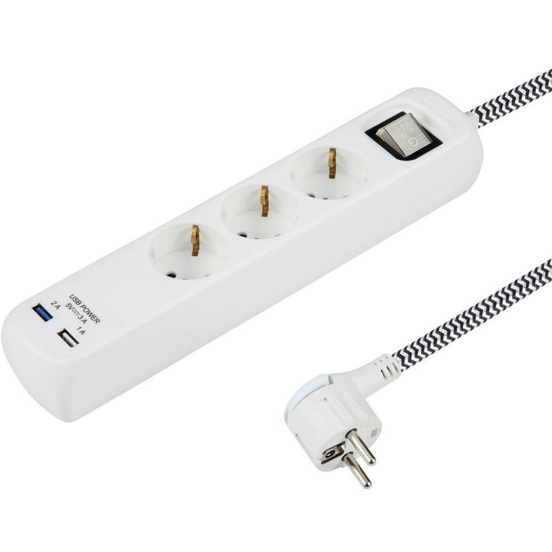 Bårebo Grenuttag 3V USB Jordad 3A