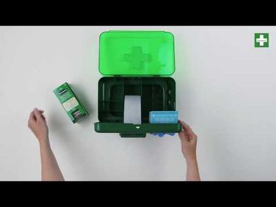 Salvequick plåsterautomat m plast & textilplåster  Grön