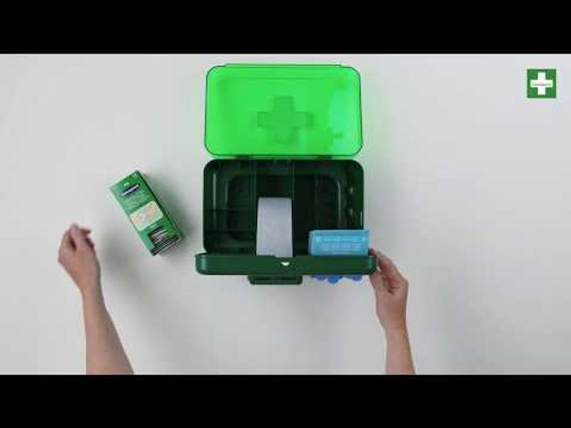 Salvequick plåsterautomat m plast & textilplåster  Grön
