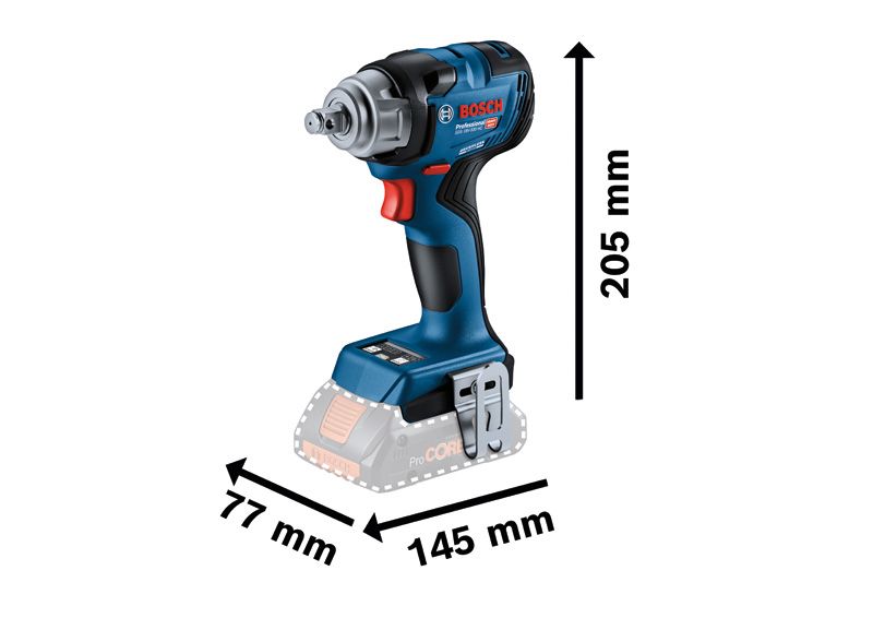 Bosch GDS 18V-330 HC Mutterdragare 18V 1/2" (utan batterier)