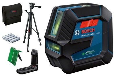Bosch GLL 2-15/LB10/BT150  Kors-/Linjelaser Grön inkl stativ BT 150