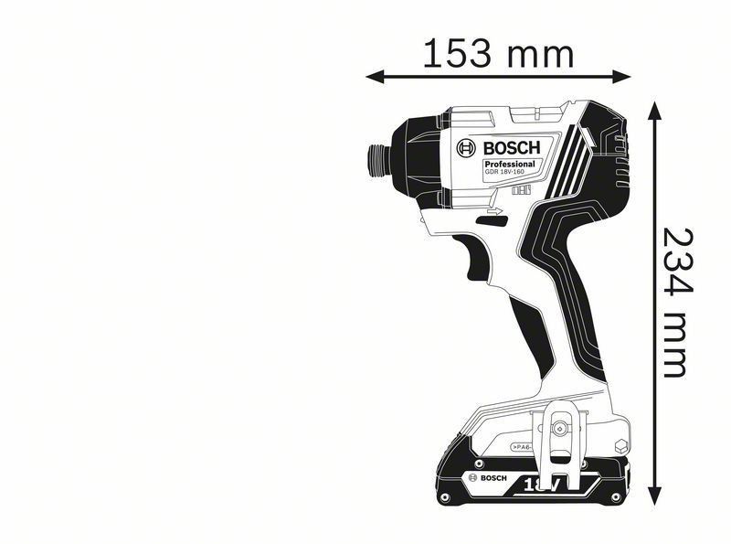 Bosch GDR 18V-160 Slagskruvdragare 18V C&G (Utan batterier)